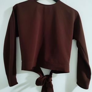 Aritzia Open-Back Burgundy Top xs/small